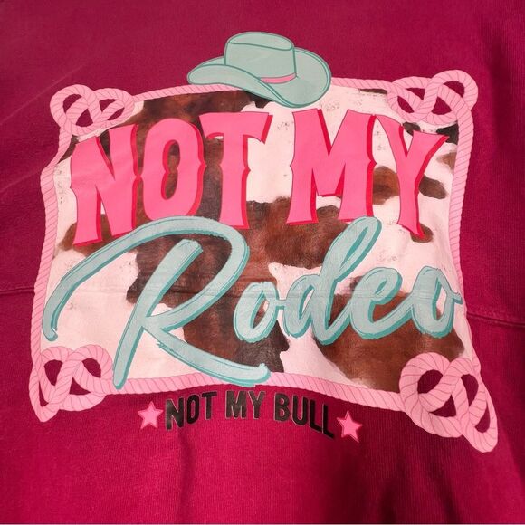 🔥NEW🔥 Oversized spirit jersey long sleeve tee 💗 Rodeo 💗 medium - Picture 2 of 7